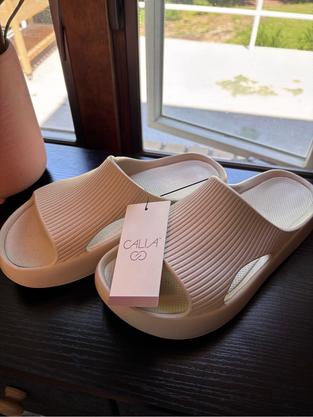 Calia Women’s Cream Slide Sandals